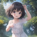 陽気の中の少女 12枚目