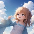陽気の中の少女 3枚目