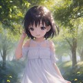陽気の中の少女 5枚目
