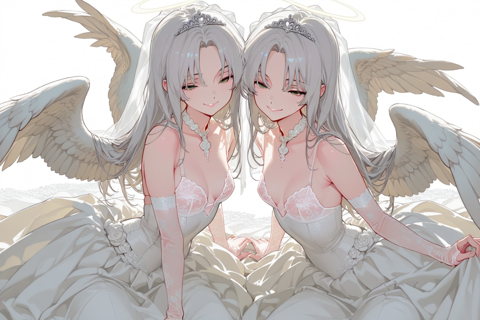 「　・・・　いらっしゃい　な　♡ ✨　」「　うん　そう　♡ ✨　もう　いって　いい　の　・・・　」 | の人気AIイラスト・グラビア