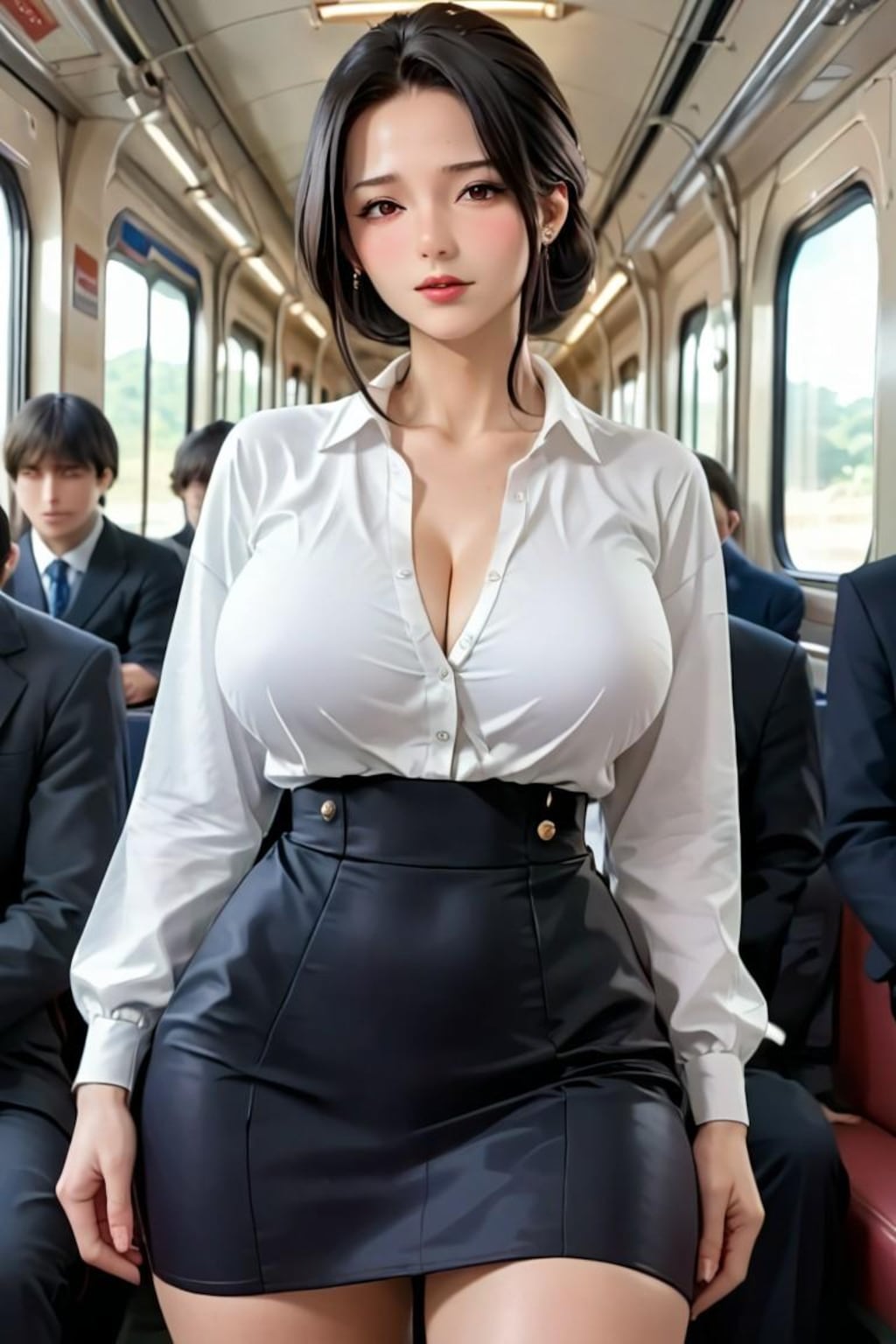 通勤電車で一緒になった女上司