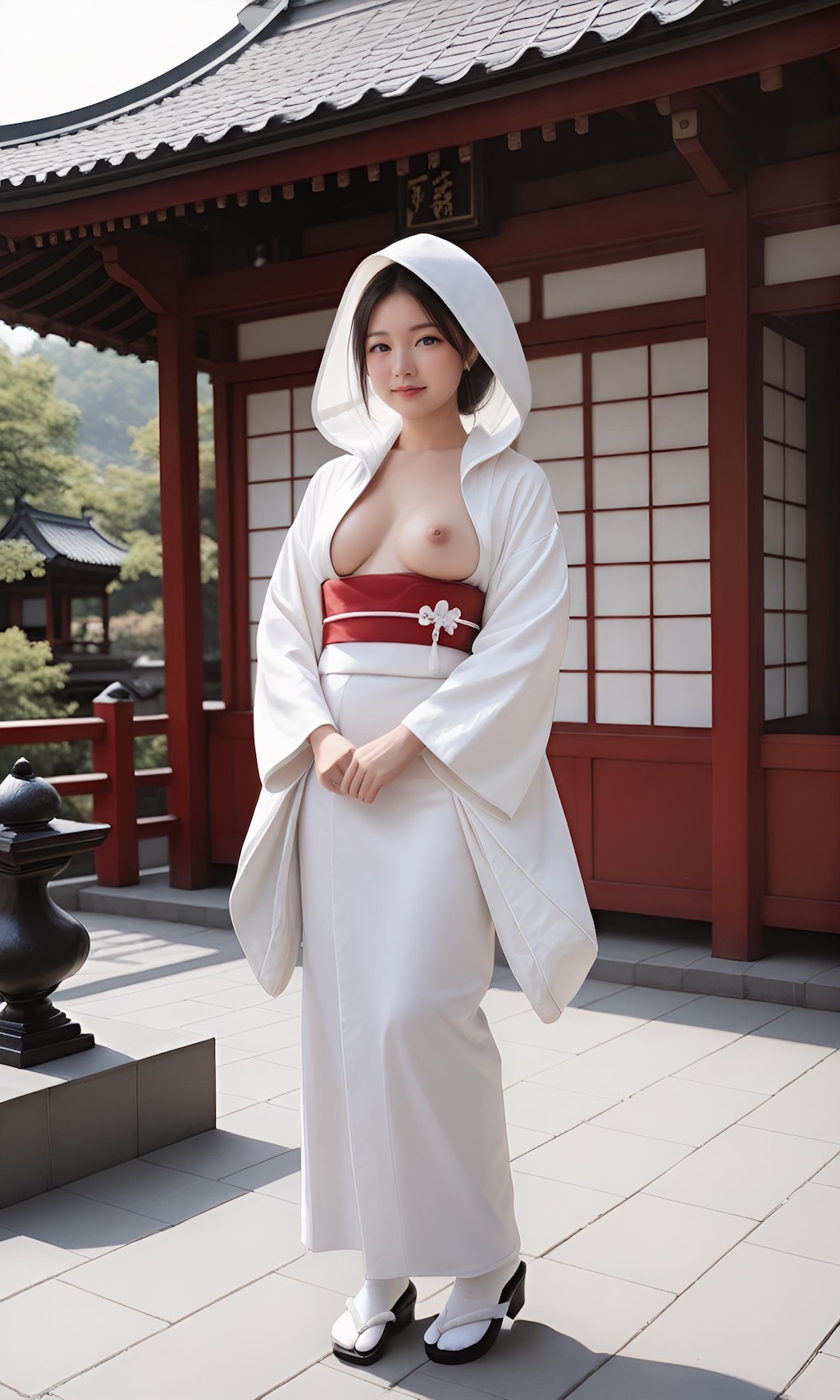 132、この村に嫁ぐ若女は、昔からの習わしで必ず神前式を行い、白無垢に身を包んだ花嫁は村の集に己の乳房を披露しなければならない。