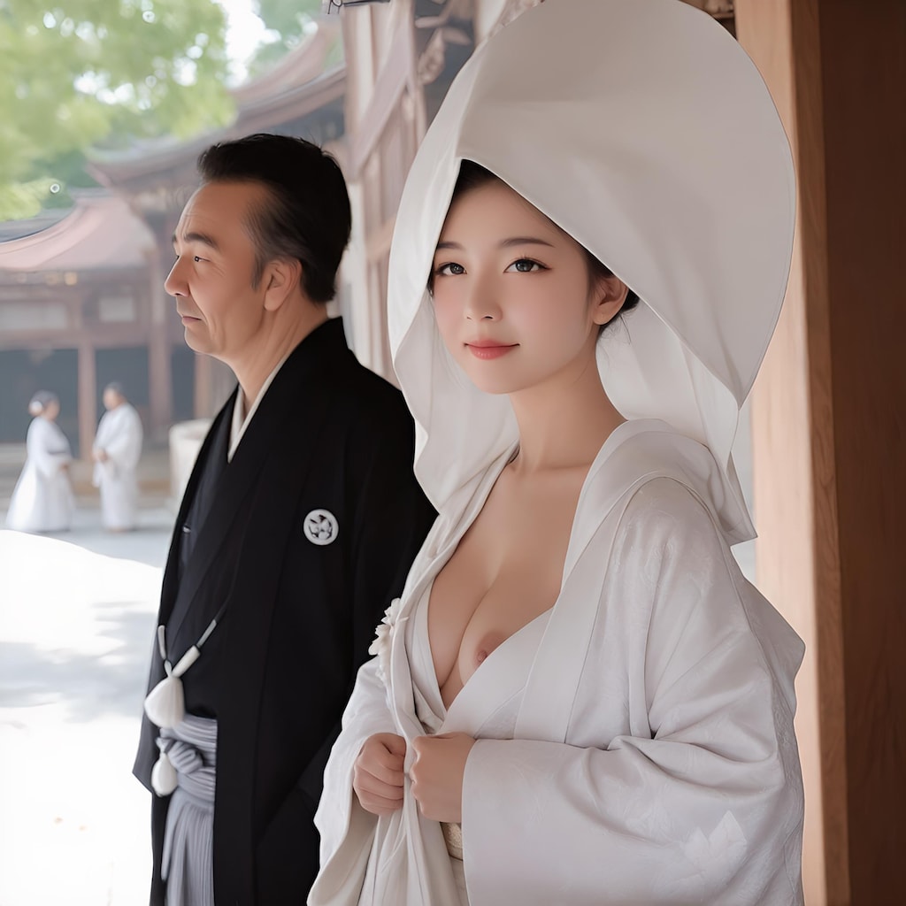 132、この村に嫁ぐ若女は、昔からの習わしで必ず神前式を行い、白無垢に身を包んだ花嫁は村の集に己の乳房を披露しなければならない。