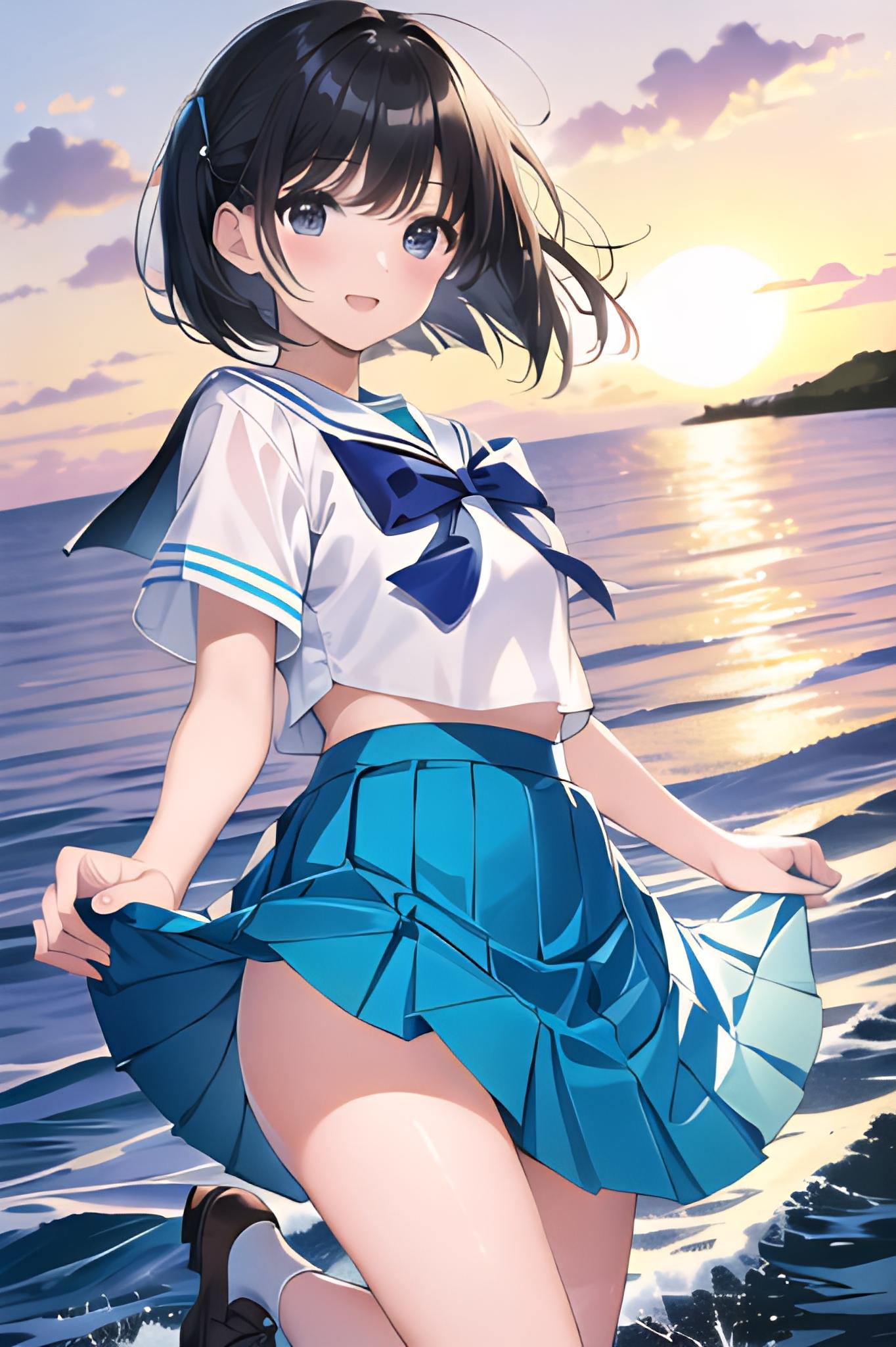 Morning Blue Horizon
