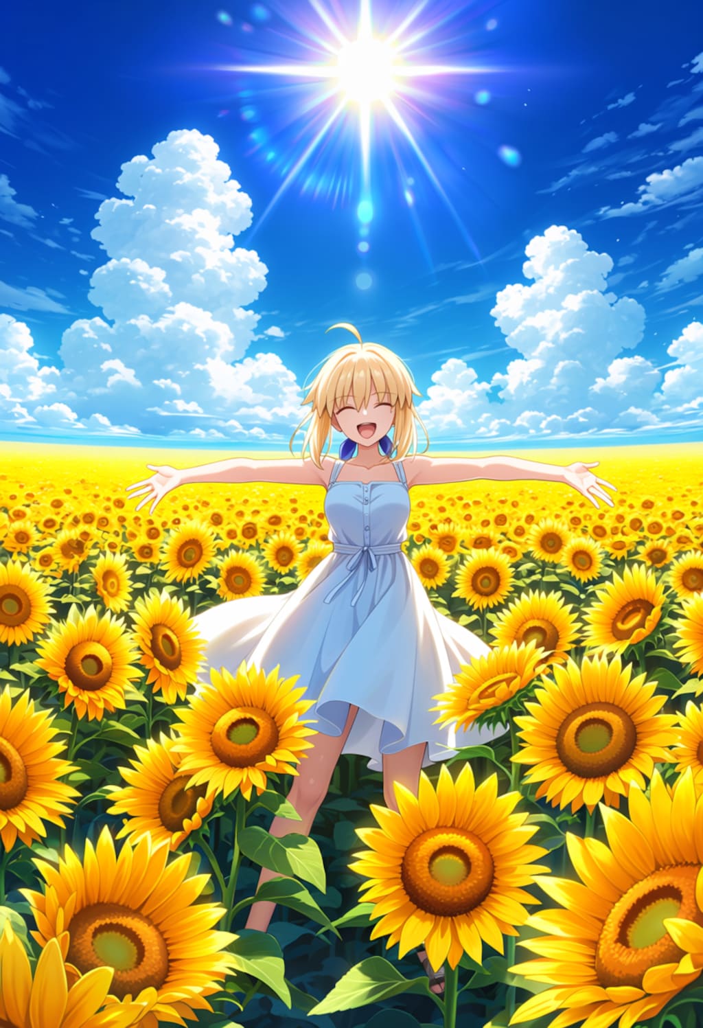 ひまわりと青空のメモリー