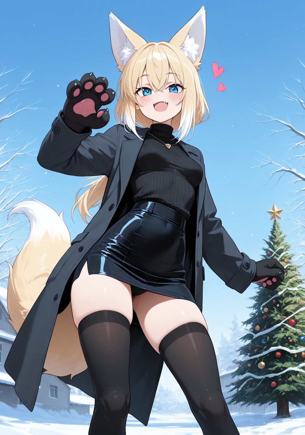 冬景色ともみじ