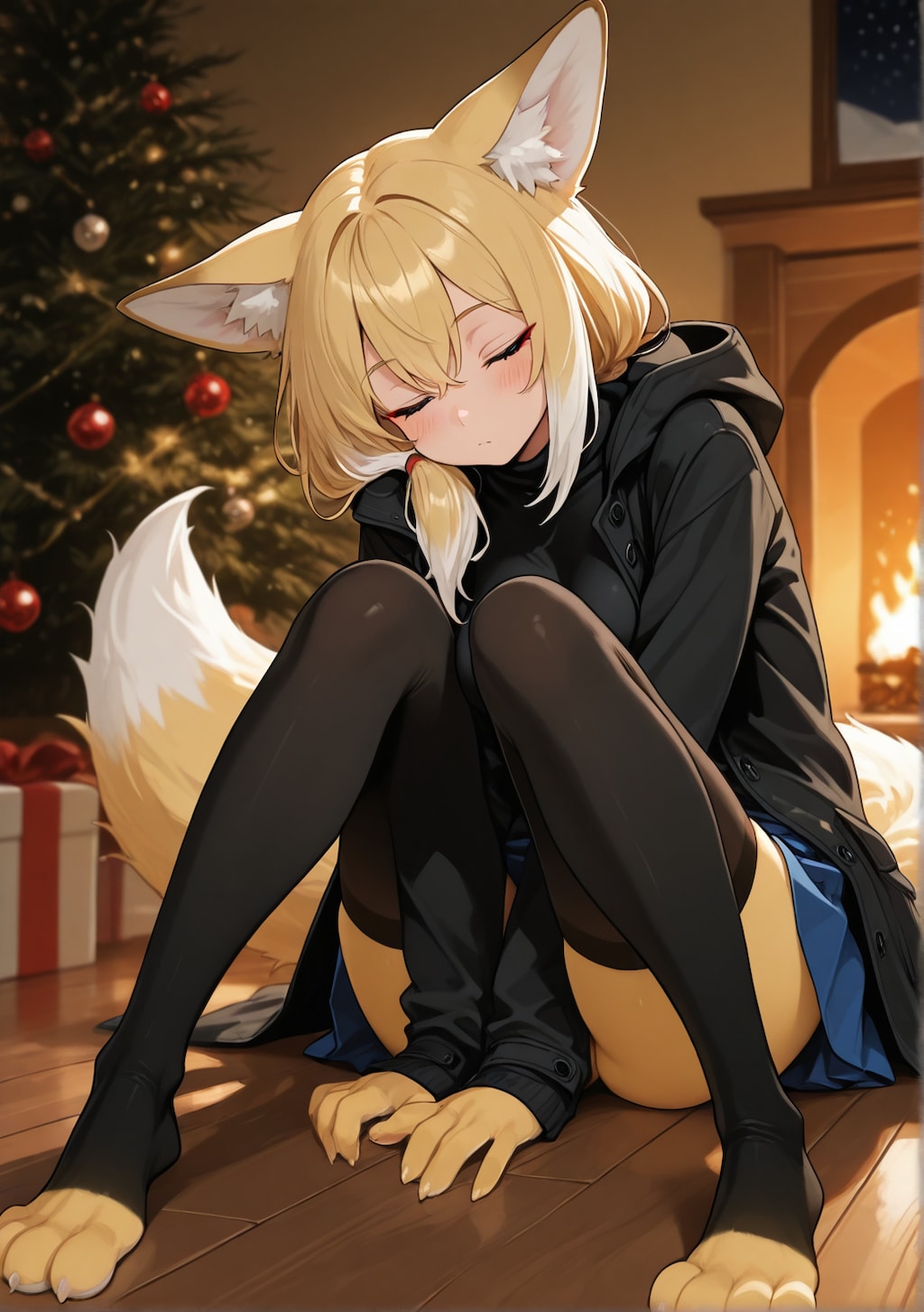 冬景色ともみじ