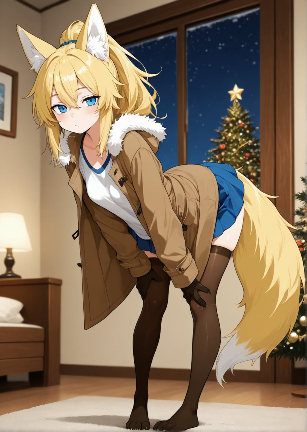 冬景色ともみじ