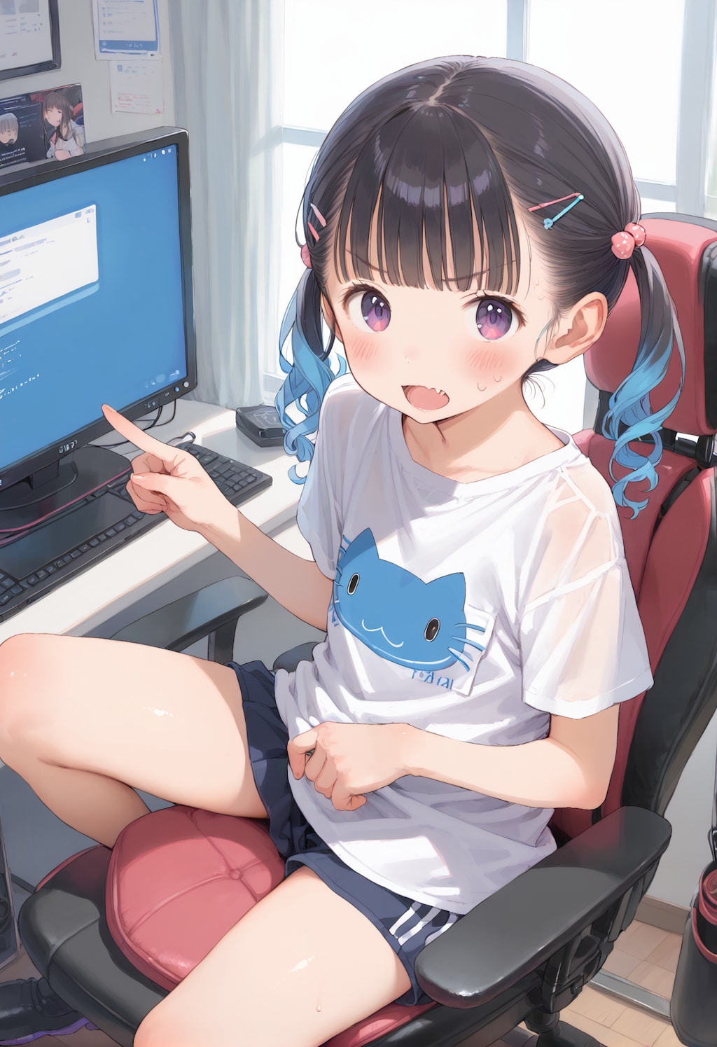 ねえ！なんか青い画面でてきた！