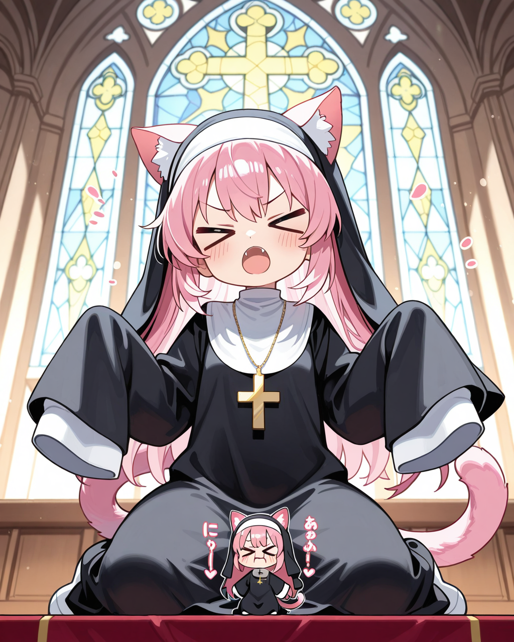 おお神よ～。私におさかにゃを与えたみゃえ～。