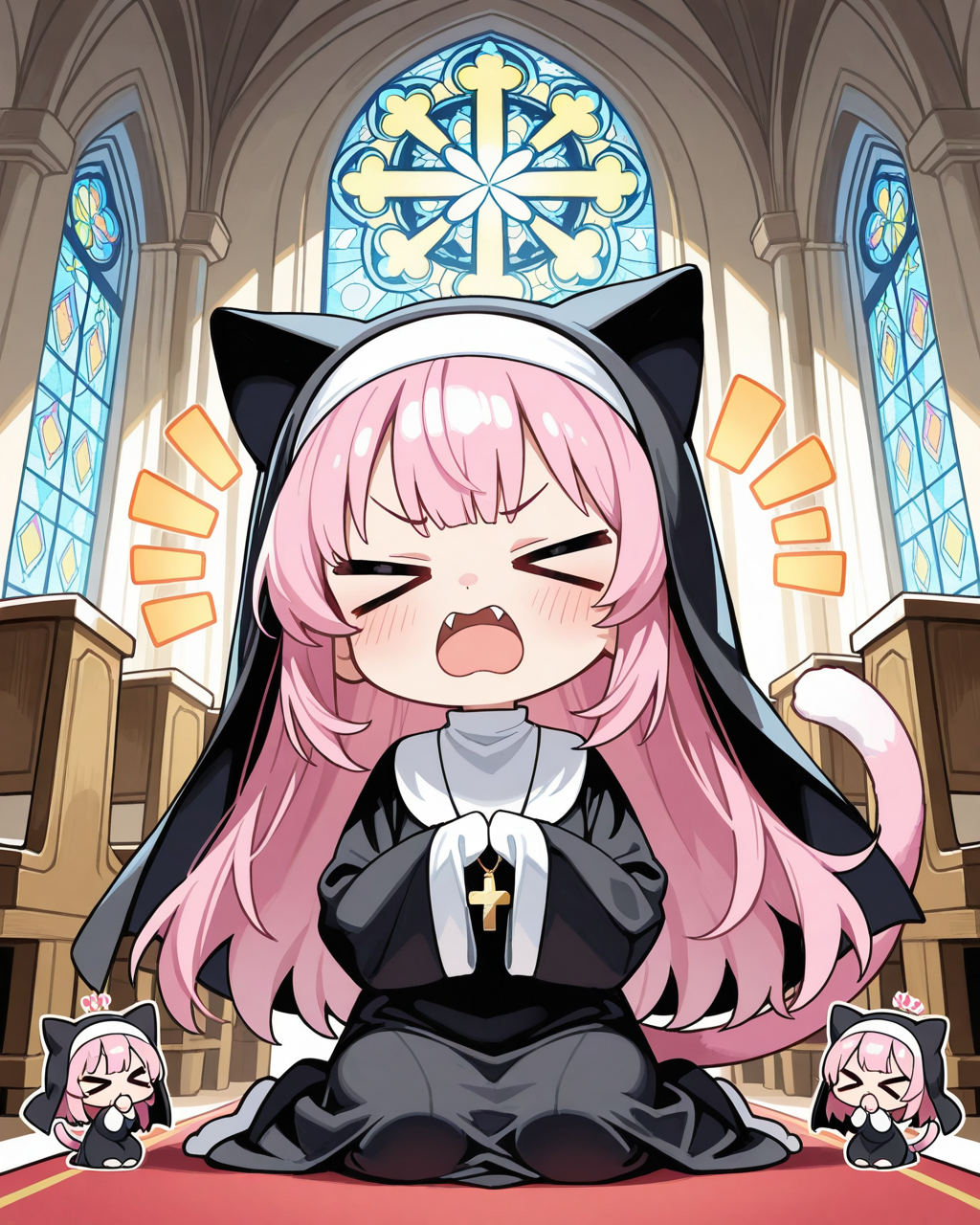 おお神よ～。私におさかにゃを与えたみゃえ～。