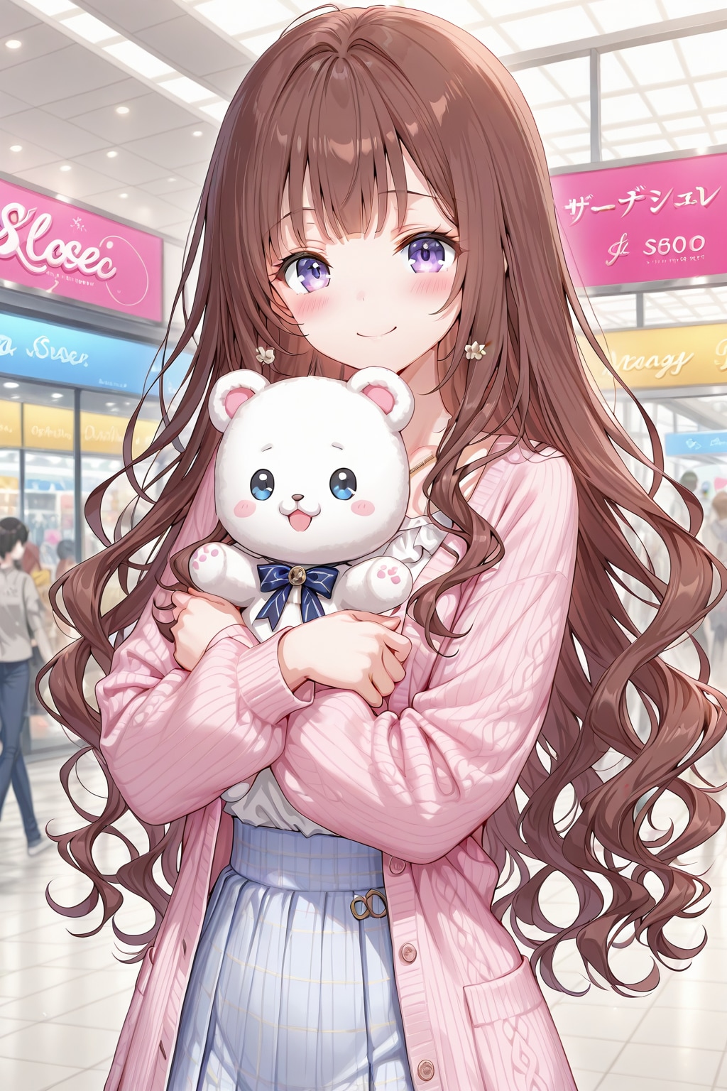 ウェーブヘアの女の子