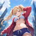 金髪ツインテショーツ 2枚目