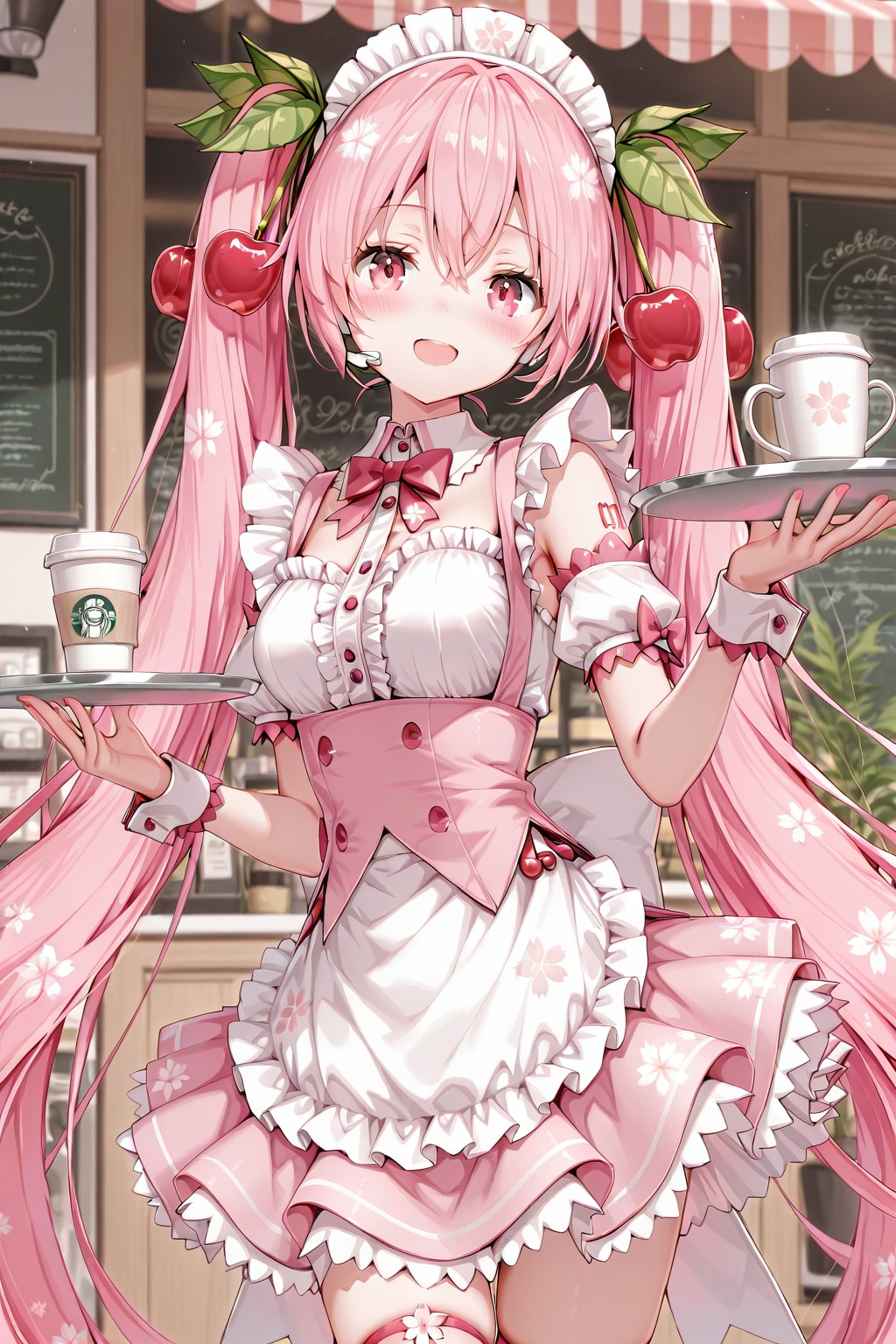 QILIN 桜ミク メイド | の人気AIイラスト・グラビア