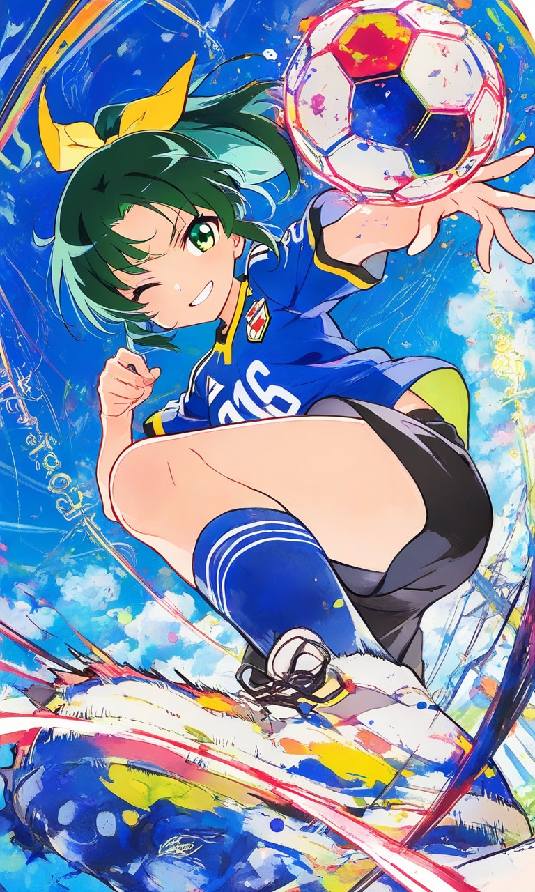 サッカー少女⚽緑川なお。 | の人気AIイラスト・グラビア