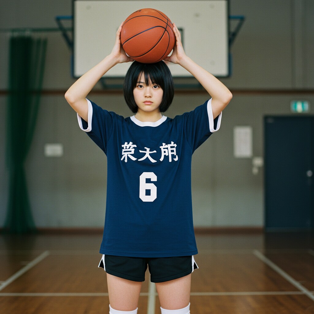 女バスのジャンプシュート364