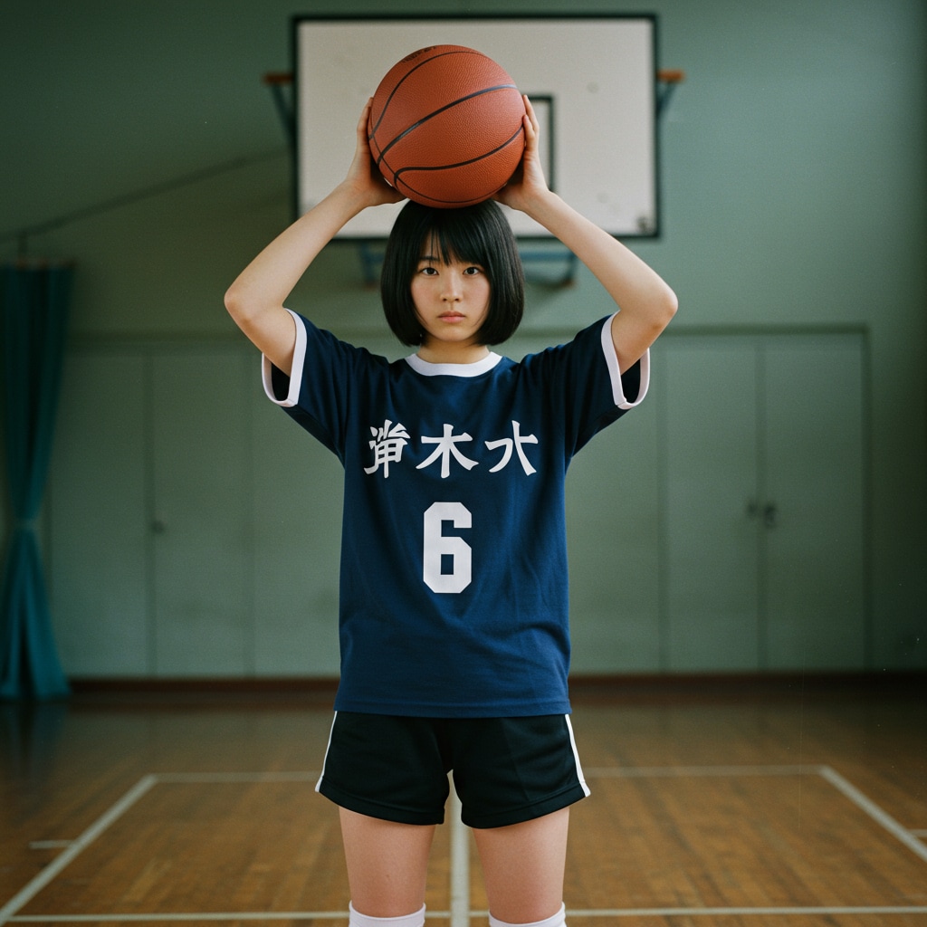 女バスのジャンプシュート364