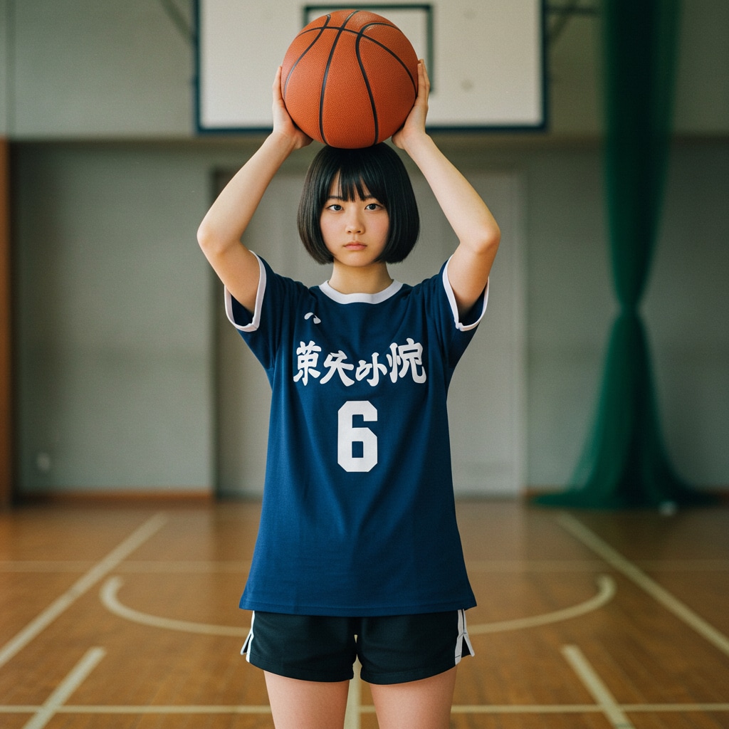 女バスのジャンプシュート364