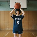 女バスのジャンプシュート364 11枚目