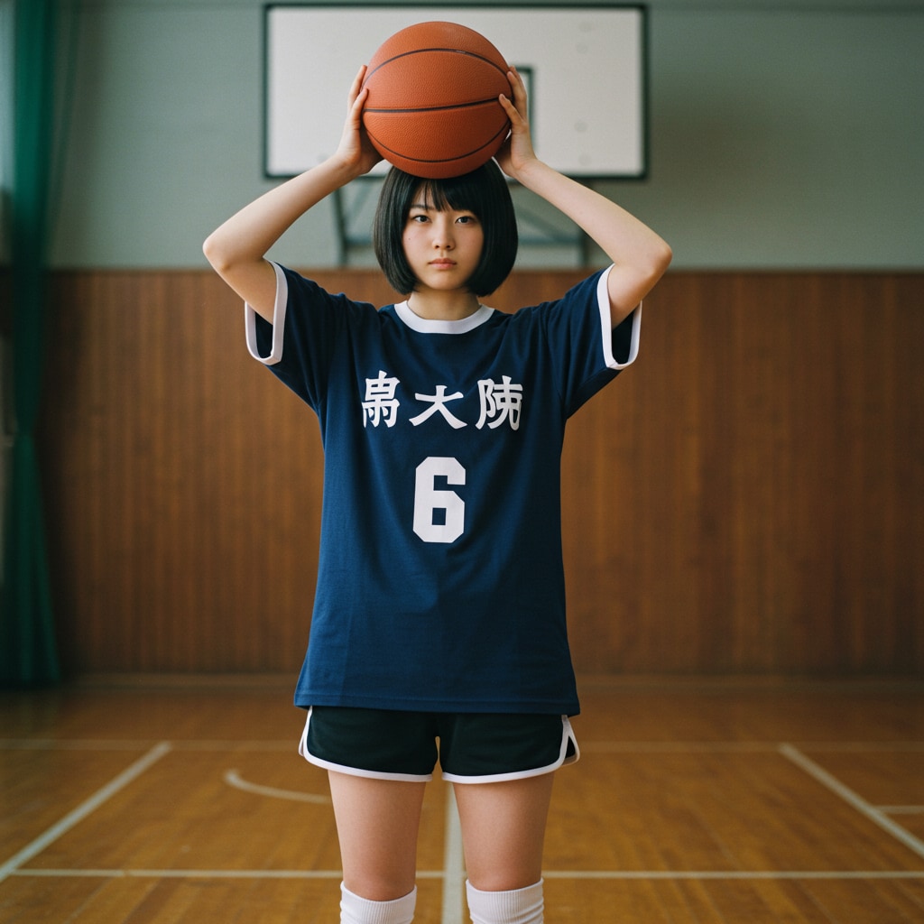 女バスのジャンプシュート364