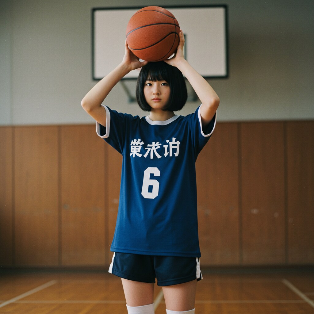 女バスのジャンプシュート364