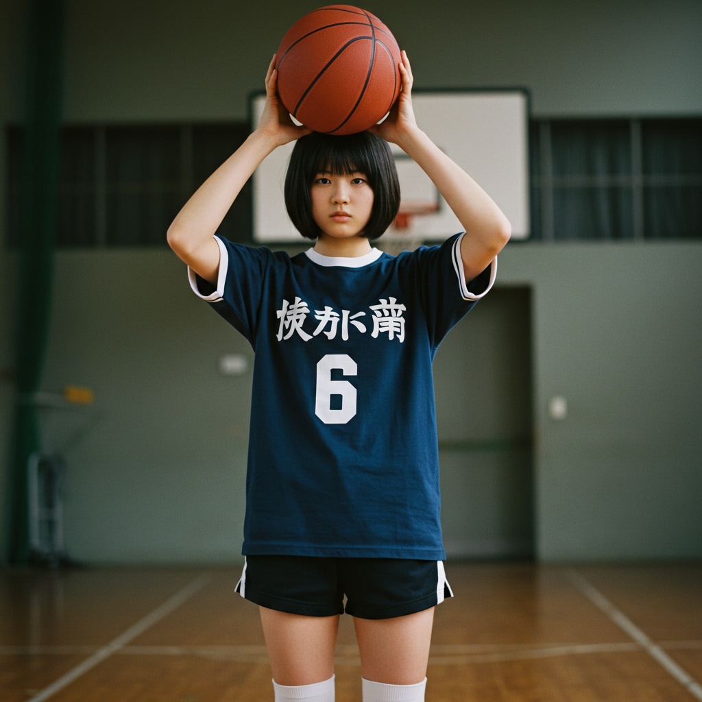 女バスのジャンプシュート364