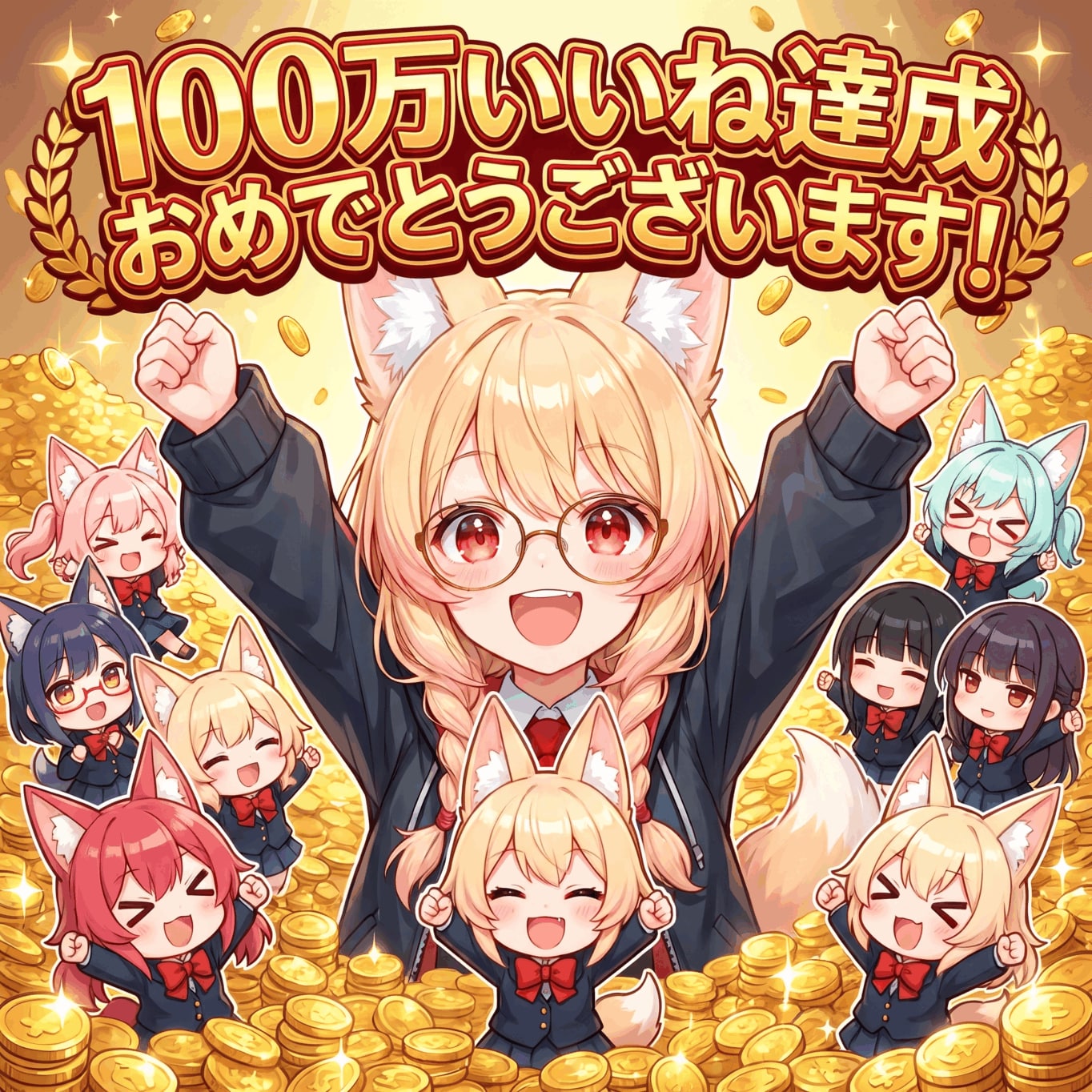 100万いいね達成おめでとうございます！ | の人気AIイラスト・グラビア