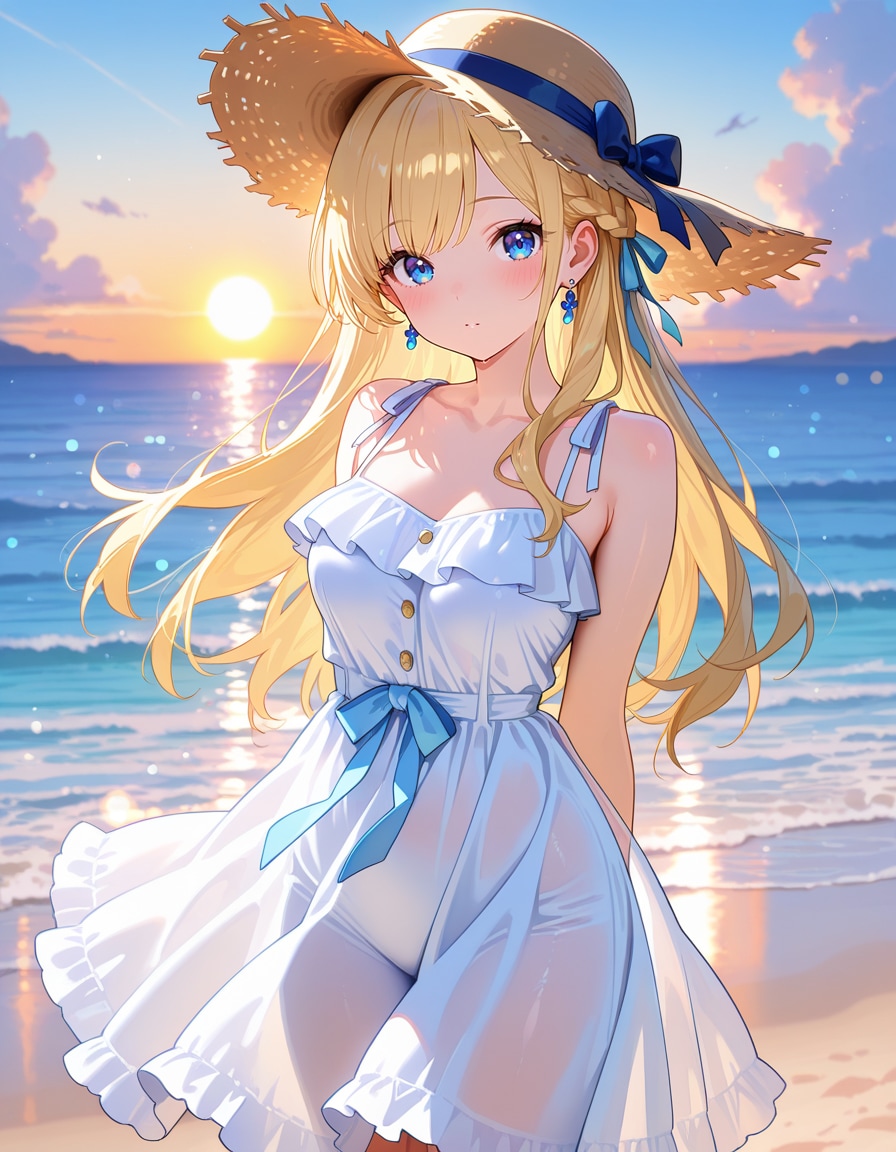 潮風に揺れる夏の午後