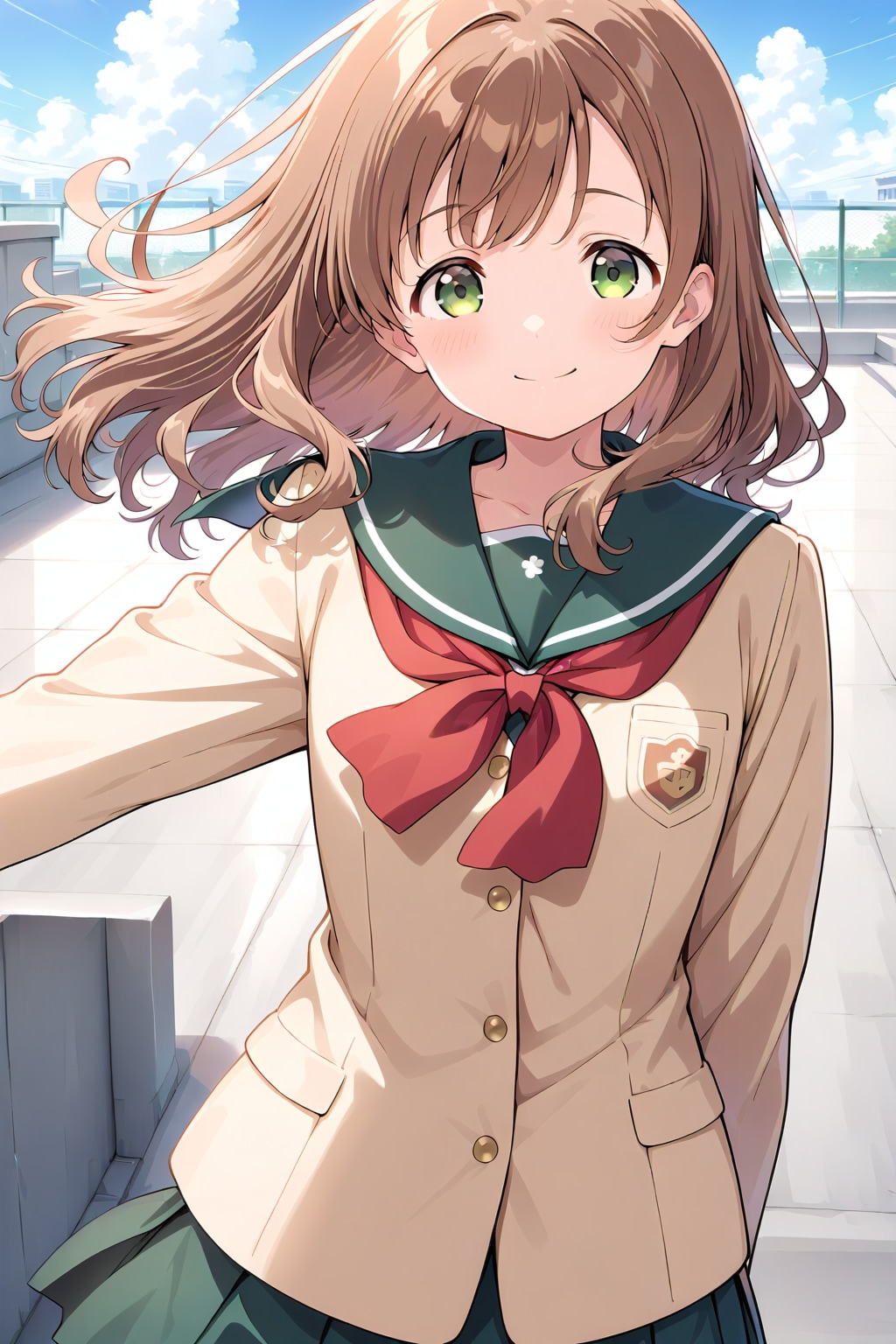青空の下の少女