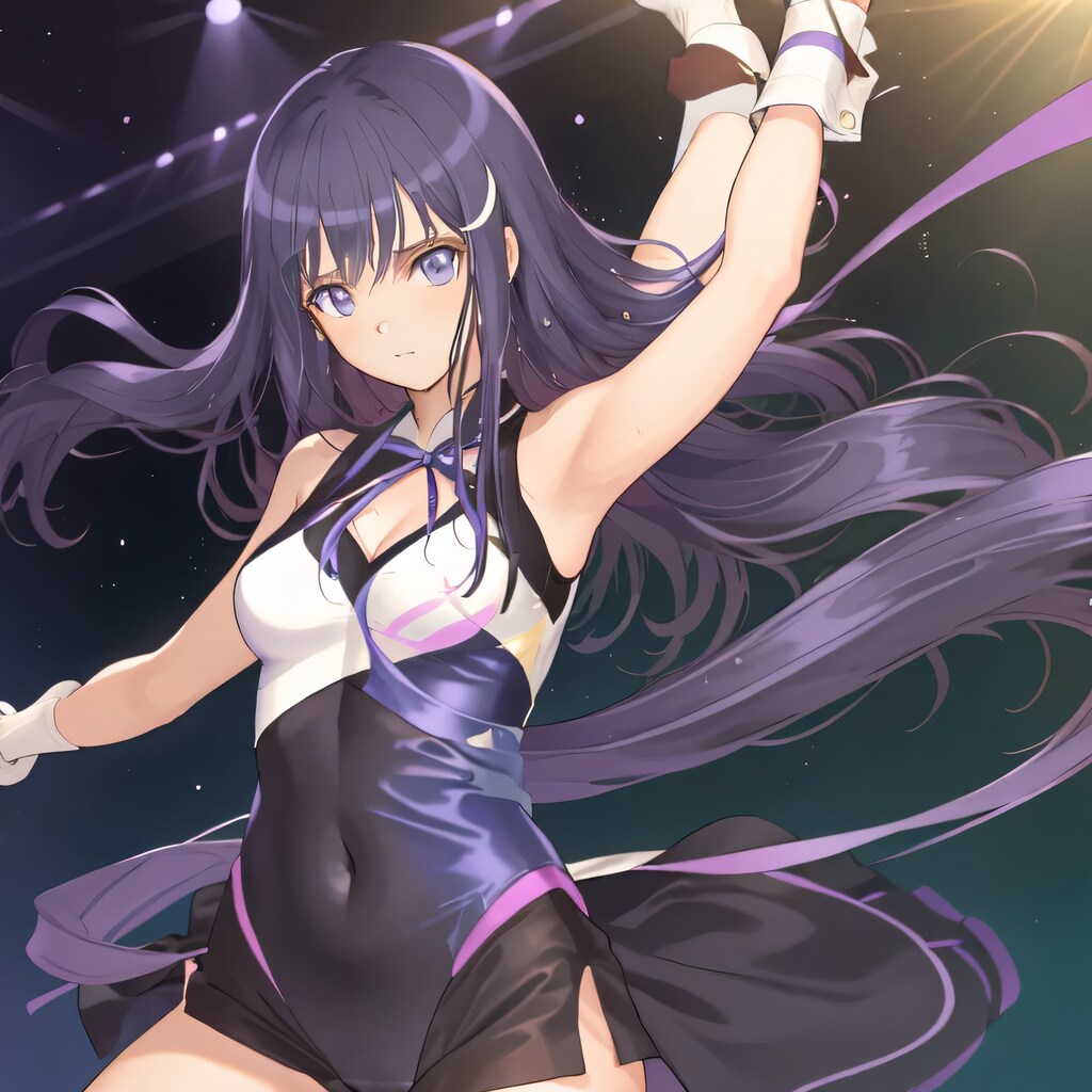 黒髪ロングでレオタードの少女３