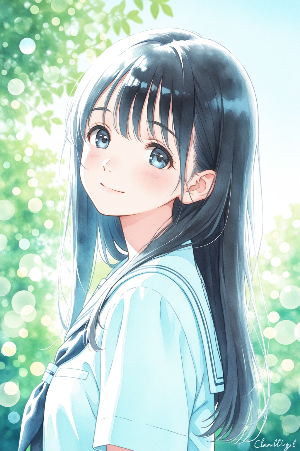 新緑の少女 | の人気AIイラスト・グラビア