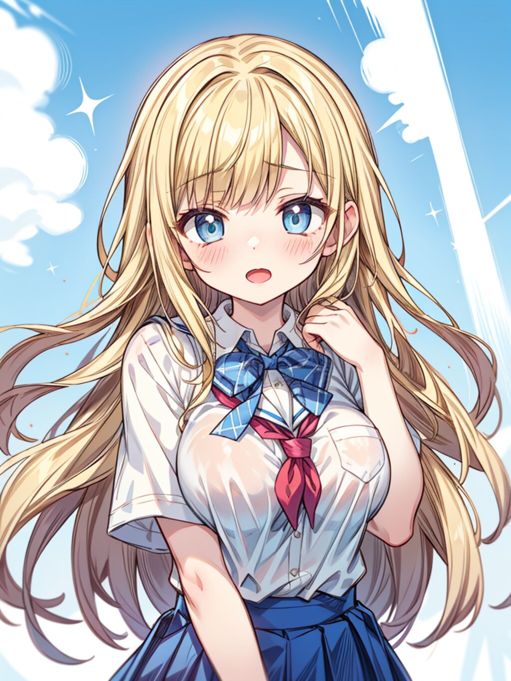 照れる少女