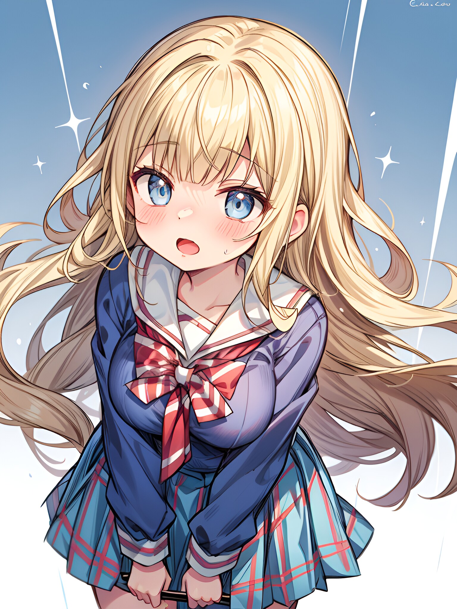 照れる少女