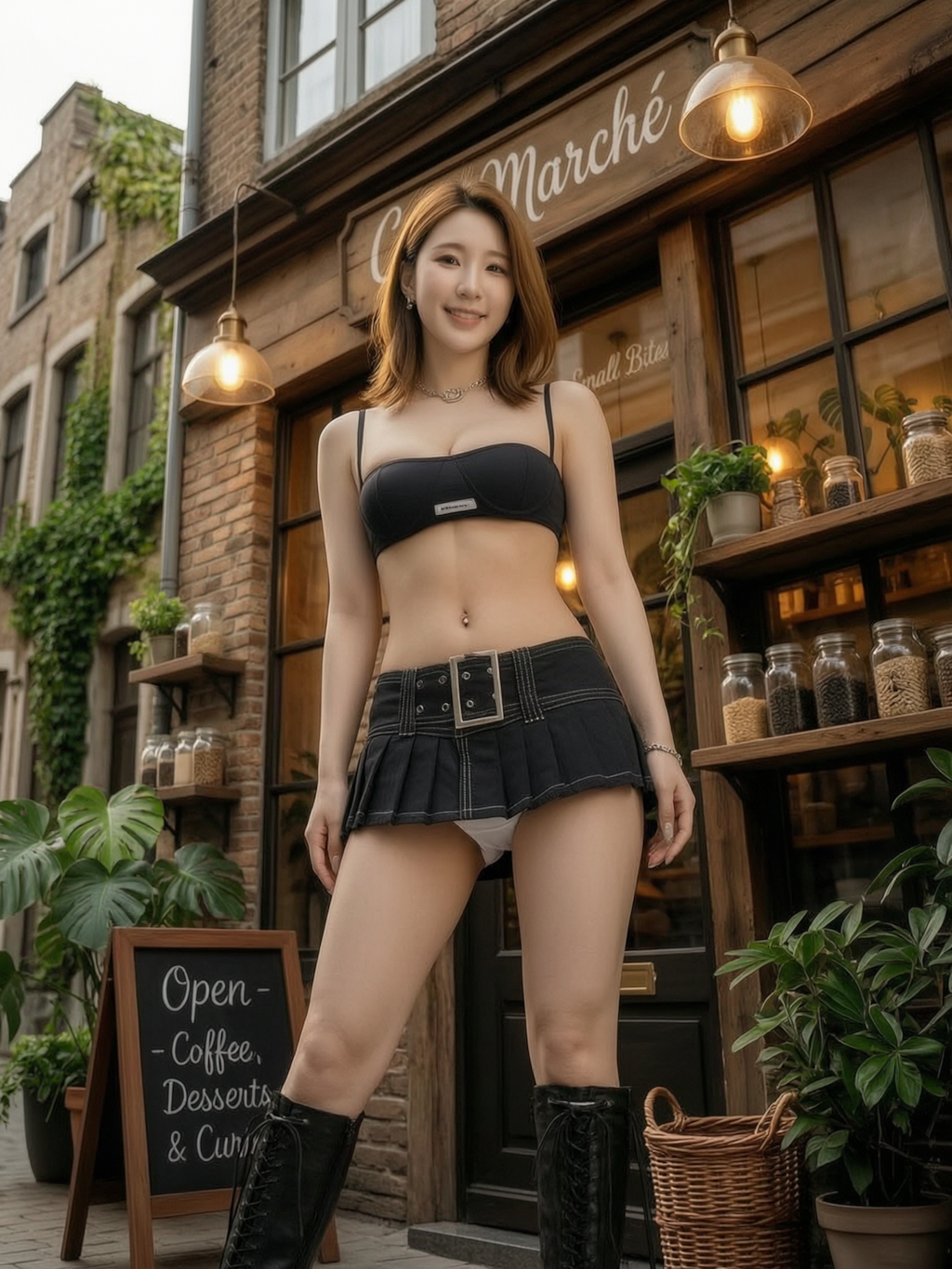 Cafe Marché 店頭にて 店長 和(のどか)