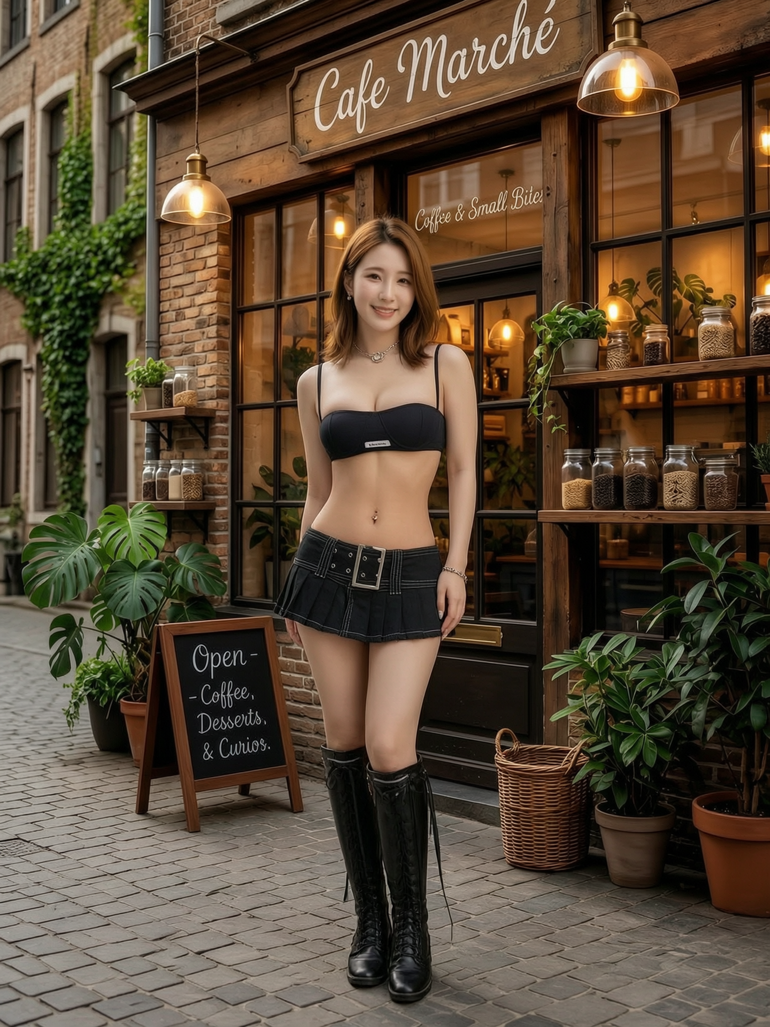 Cafe Marché 店頭にて 店長 和(のどか)