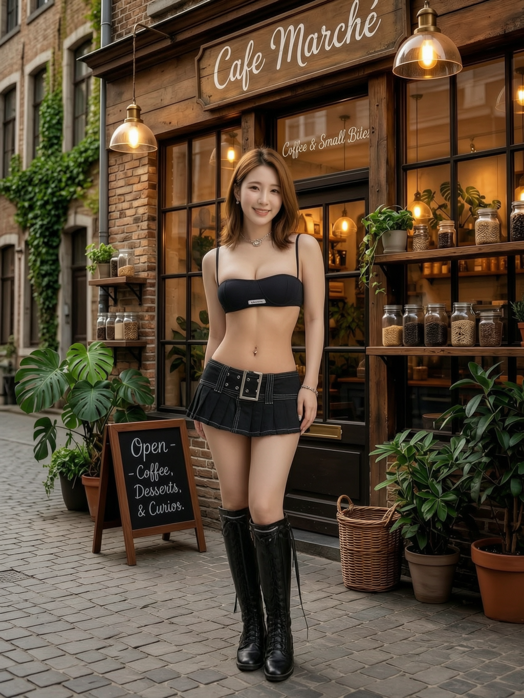 Cafe Marché 店頭にて 店長 和(のどか)