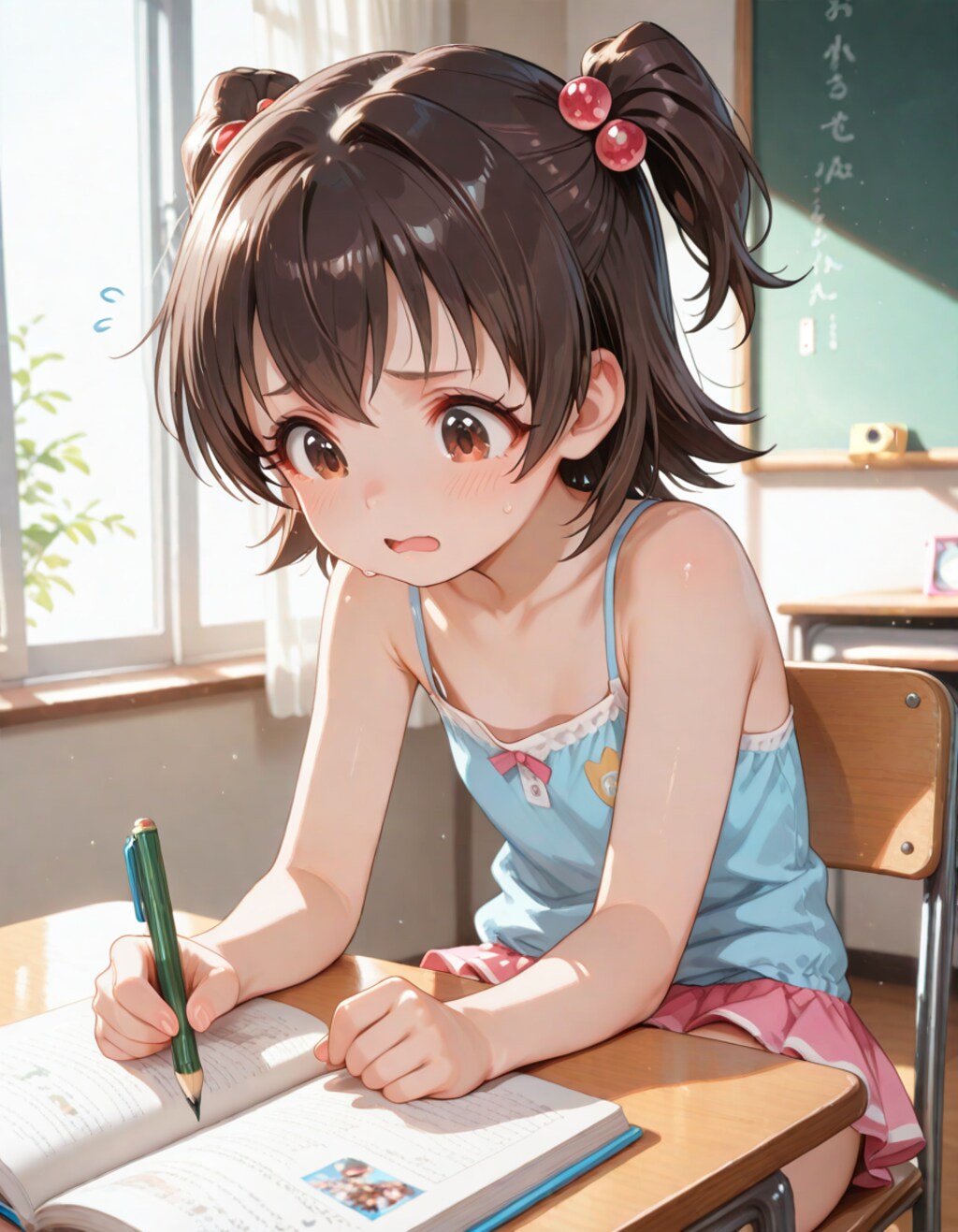 居残りで燃え尽きたアイドル…