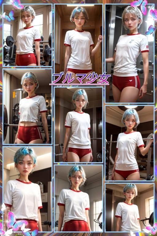 ブルマ少女　コラージュ