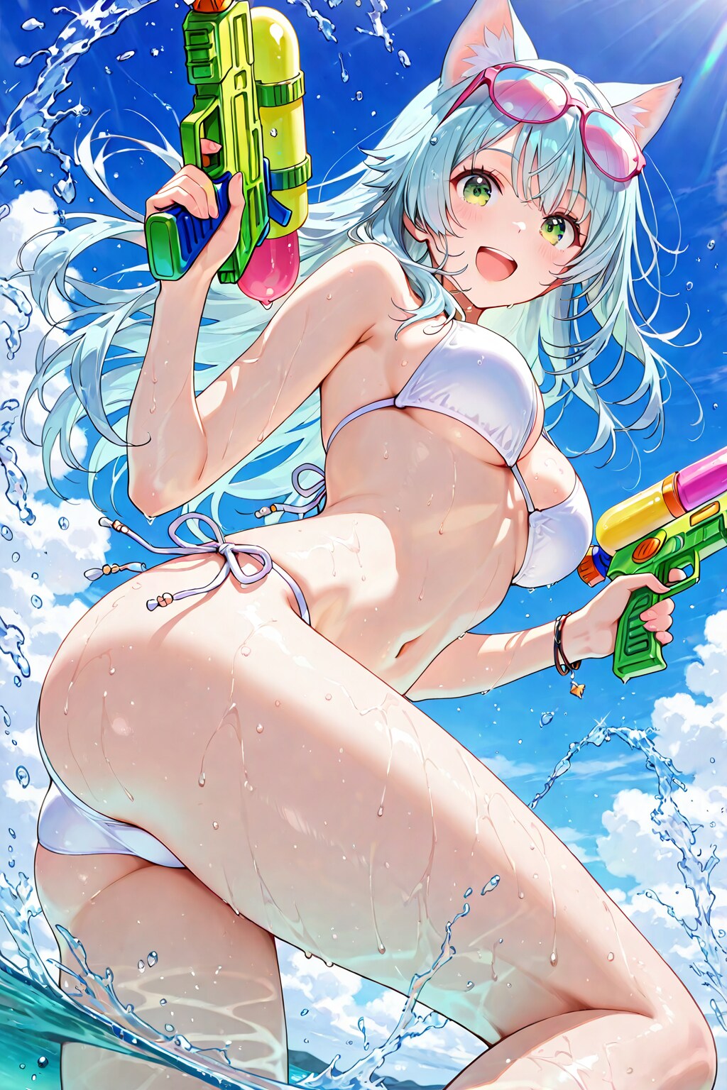えい❗えい❗うふふ💕負けませんよ🐱🎶