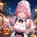桃花とハロウィンパーティー 2枚目