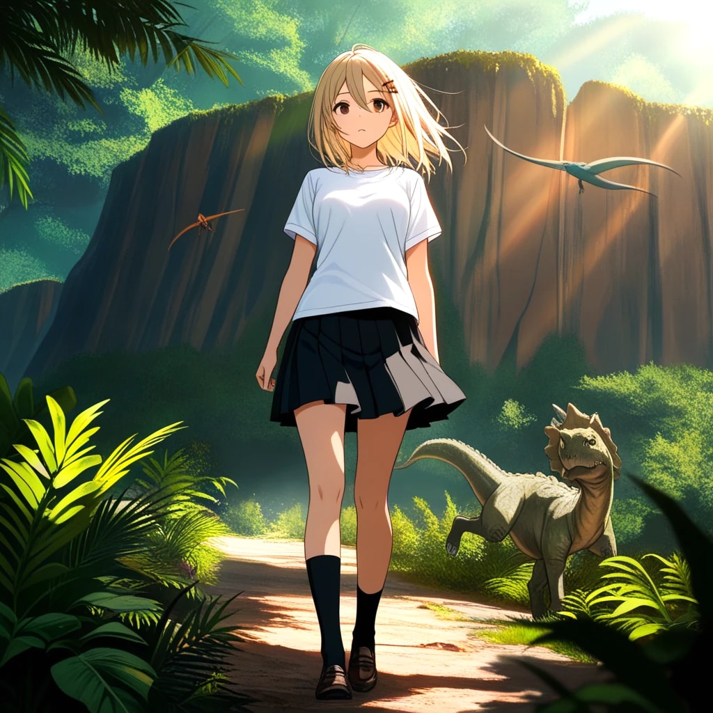 推し活ちゃん　恐竜時代 | の人気AIイラスト・グラビア