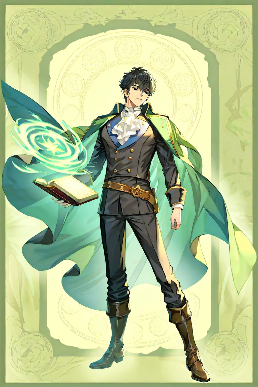 ファンタジーな洞窟地下、大きな男性学者2-3-2-5 | の人気AIイラスト・グラビア