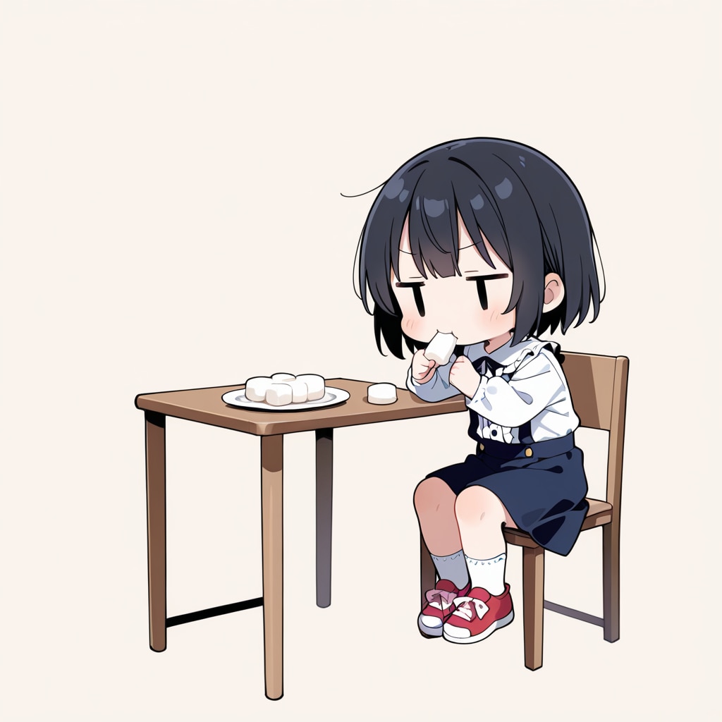 マシュマロを食べる