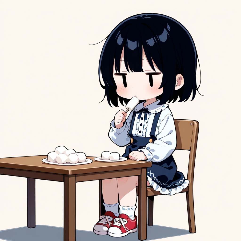 マシュマロを食べる