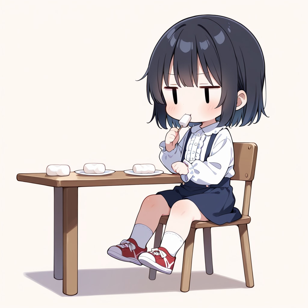 マシュマロを食べる