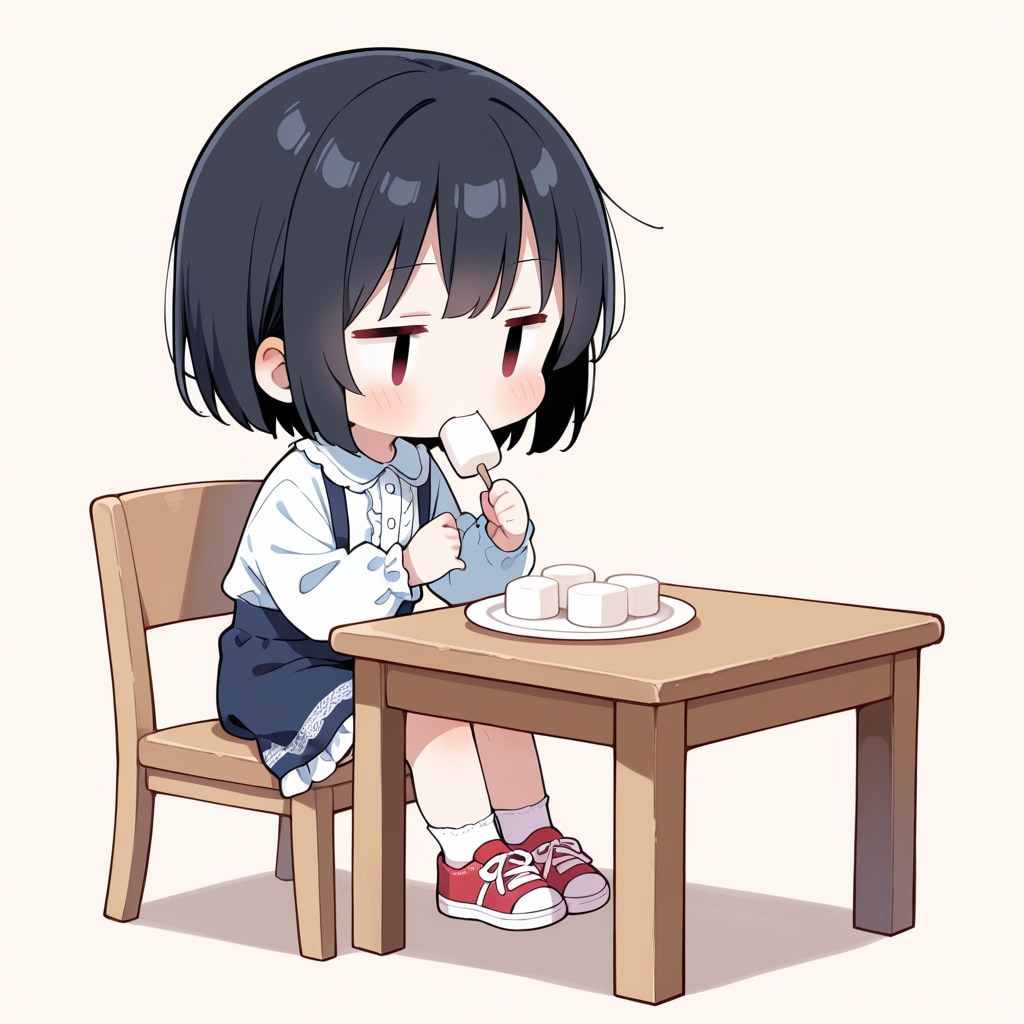 マシュマロを食べる