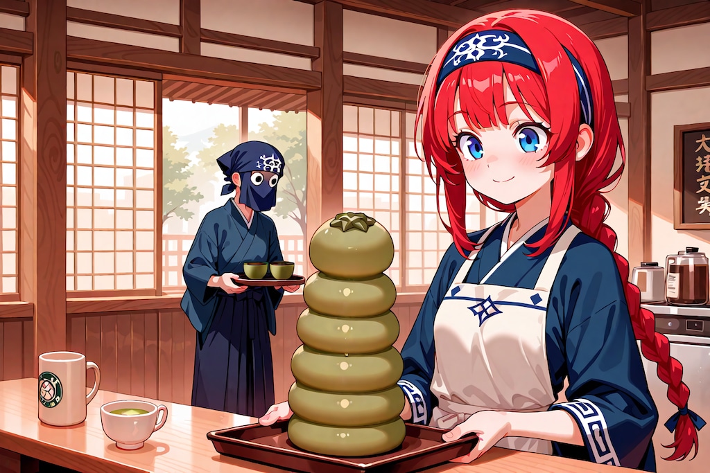 名物！抹茶鏡餅！