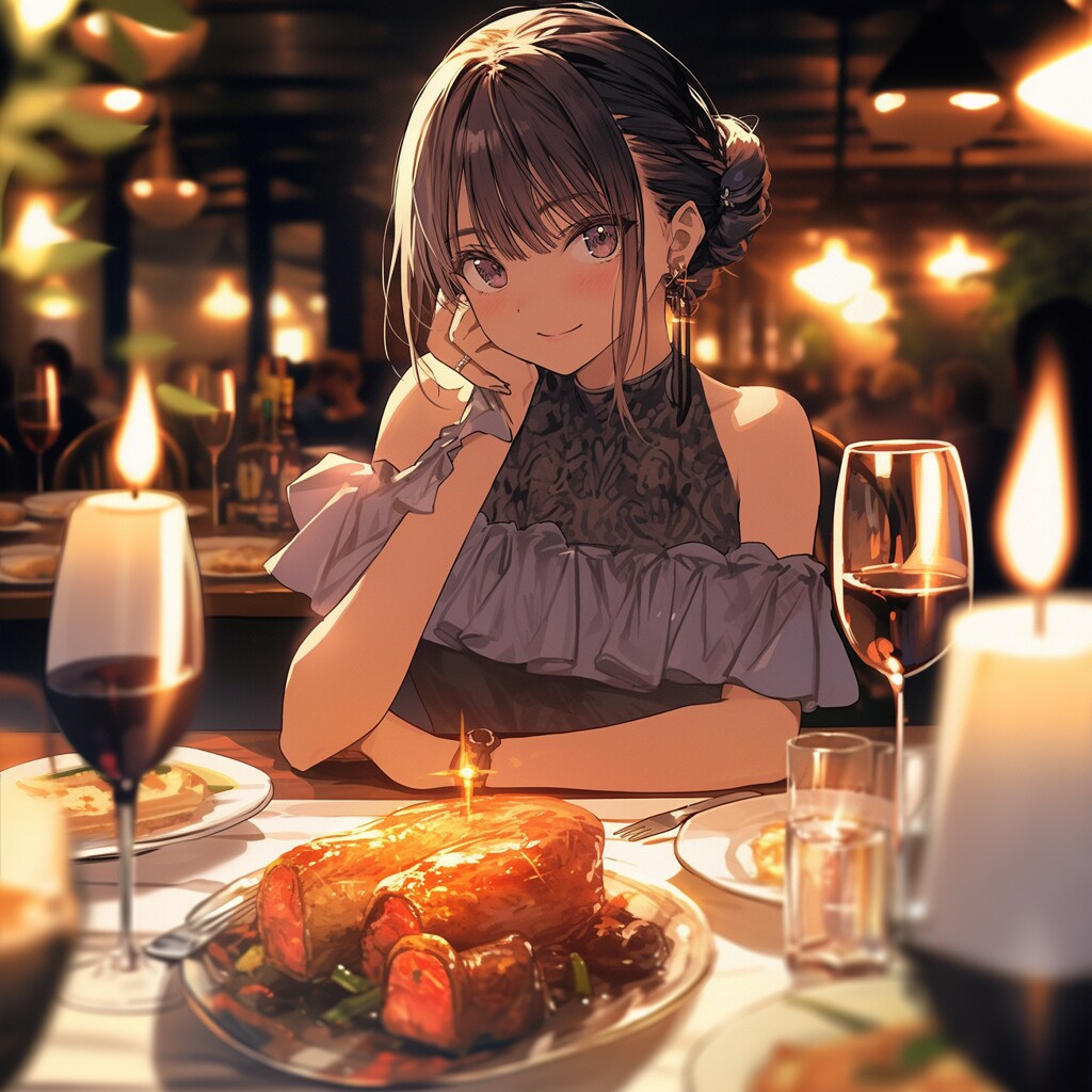 ✨🍷🍨キャンドルライトで最高のディナー🍨🍷✨
