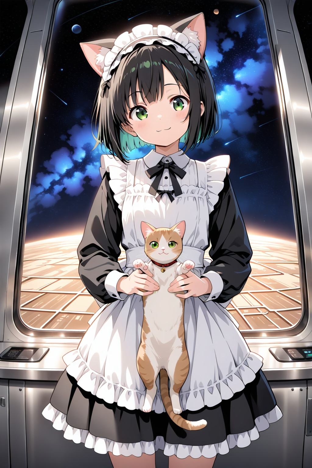 猫耳少女がねこ抱っこ | の人気AIイラスト・グラビア