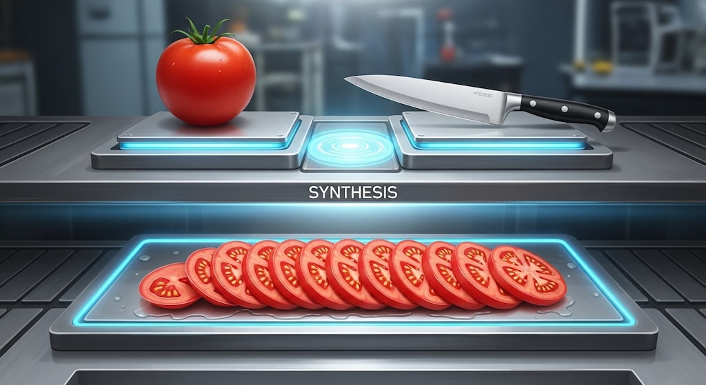 野菜と包丁で合成